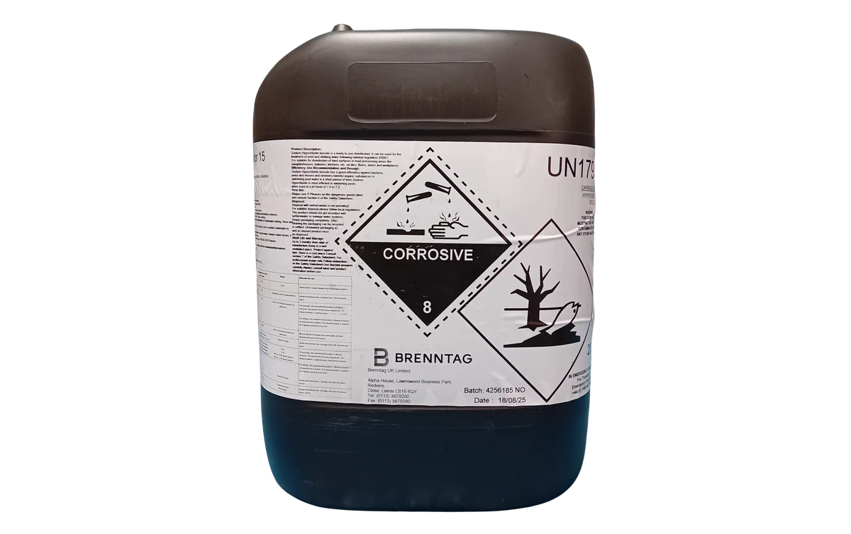 HYPOCHLORITE 25LTR 15%